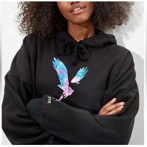 AE x Naito Limited Edition Forever Graphic Black Oversized Hoodie Women’s Size M